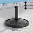 thumbnail image 3 of Outsunny Base de Parasol de Patio, Support de Parasol Extérieur en Résine de 26 Lb, Noir, 3 of 10