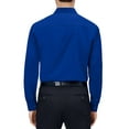 thumbnail image 3 of sogami Mens Wrinkle-free Long Sleeve Dress Shirt Solid Stretch Blue Button Down Shirt Casual Business Wedding, 3 of 7