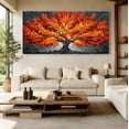 thumbnail image 6 of Canvas Wall Art for Living Room - Large Red Tree of Life Canvas Prints, Modern Abstract Nature Painting Wall Decor for Bedroom Bathroom and Office, 6 of 7