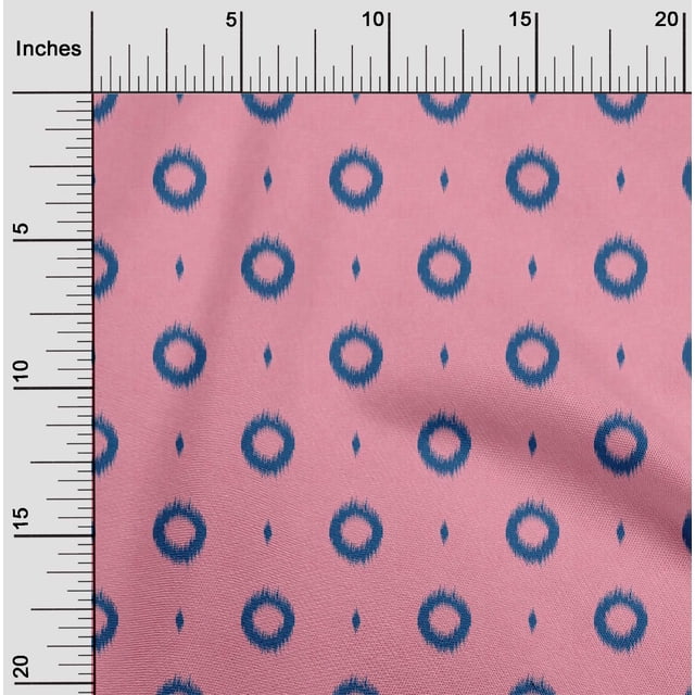 oneOone Cotton Flex Pink Fabric Ikat Style Stripe Craft Projects Decor Fabric Printed By The Yard 40 Inch Wide