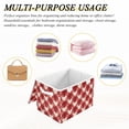 thumbnail image 7 of Red Plaids Beige Hearts Valentine Foldable Storage Bins with Lids Handles Collapsible Storage Containers Tote Boxes 16.5 x 12.6 x 11.8 inches, 7 of 7