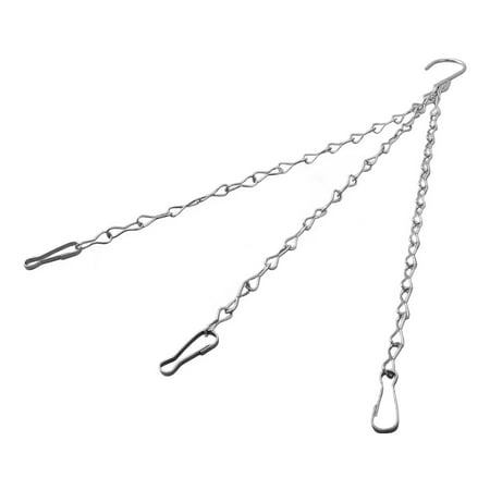 

Silver 3 Strand Replacement Garden Hanging Basket Spare Metal Chains Hanger
