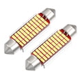 thumbnail image 1 of Festón de luz LED Festón de LED brillante blanco 41 mm 211 212 LED Sin errores Canbus 33SMD 3014 Chipsets Metal Tono plateado Amarillo (juego de 2), 1 of 1