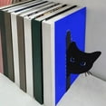 thumbnail image 4 of Sylvtty 2Pcs Cat Book Stand Whimsical 3D Cat Design Sturdy Metal Construction Booklocks Powder-coated Decorative Bookends, 4 of 7