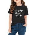 thumbnail image 4 of Bnwani Girls Shirts Crew Neck Fashion Shirts for Boys Short Sleeve Tee Black Sizes 3-9, 4 of 9
