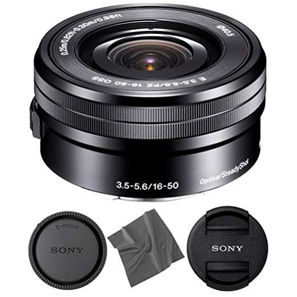 Sony SELP1650 16-50mm OSS Lens: Sony E PZ 16-50mm f/3.5-5.6 OSS Lens (Black) + Pro Starter Bundle Kit Combo - International Version (1 Year Warranty)