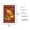 thumbnail image 2 of Far East (Extréme Orient) - France - Vintage Airline Travel Poster by G. Dumas c.1950 - Fine Art Rolled Canvas Print 27in x 40in, 2 of 4