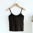 thumbnail image 4 of Save On Womens Model Self Bra Tank Tops Sexy Sleeveless Camisoles Pure Basic Camis Loungewear No Underwire Support Push-Up Strapless T-Shirt Bra Workout Sports Padded Underwear, 4 of 6