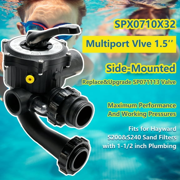 SPX0710X32 Vari-Flo Multiport Valve 1.5" For Hayward S200 and S240 Series Pool