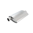 thumbnail image 3 of BORLA 40358 ProXS Universal Performance Muffler 2.5" Offset Inlet / 2.5" Center Outlet 4" x 9.5" Oval x 14" Long body 19" Overall Length Un-Notched Necks Reversible Design T-304 Stainless Steel, 3 of 3