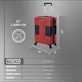 thumbnail image 6 of TACH V3 Connectable Hardside Carry On Spinner Travel Tote Luggage Bag Suitcase, Red, 6 of 6