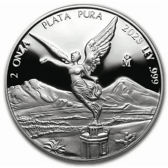 2023 Mexico Libertad - Proof Finish - 2 oz Silver Coin - In Mint Capsule