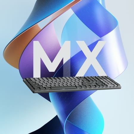 Logitech - MX Mechanical Full size Wireless Mechanical Tactile Switch Keyboard for Windows/macOS with Backlit Keys - Graphite
