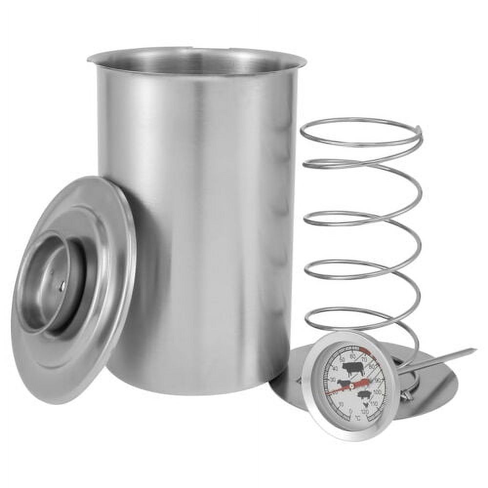 Ihvewuo Ham Maker Stainless Steel Meat Press Cooker Large Capacity Ham Press Maker Round Shape Deli Meat Press Mold Homemade Deli Meat Ham Press Cooker with Thermometer for Meat Pork Poultry