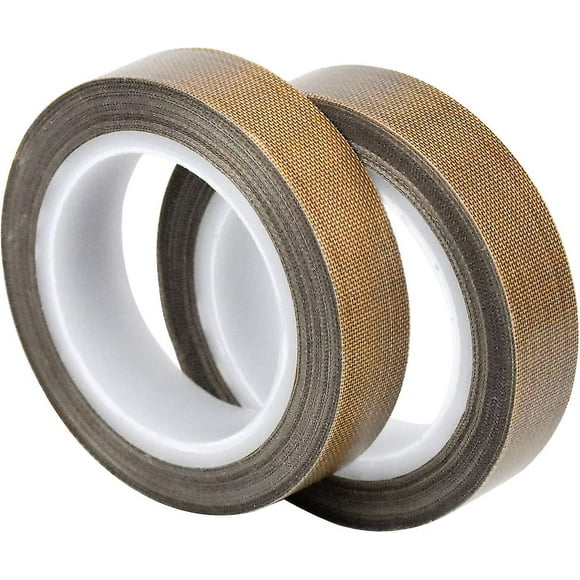2 Roll Ptfe Duct Tape, Teflon Tape, High Temperature Tape, -100 - +260 Ptfe