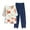 Navy, variant on Womens 2 Piece Outfits Fall Casual Two Piece Pants Outfits for Women Women's Casual Round Neck 5/4 Sleeve Top And Pants Digital Printing Two-piece Set