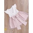 thumbnail image 4 of CoduopToddler Baby Girl Bowknot Wedding Dress Lace Mesh A-Line Princess Tutu Dresses 0-8 Years, 4 of 6