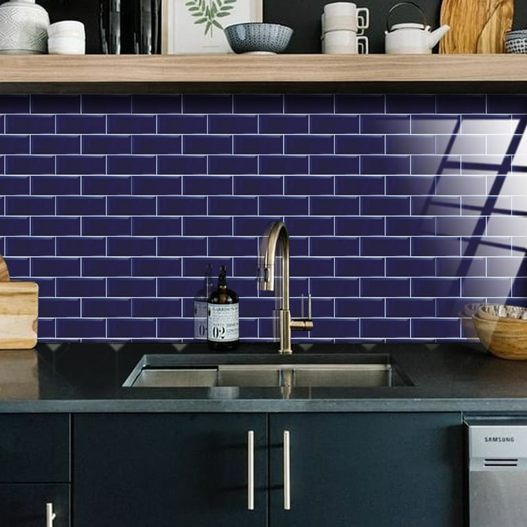 Yipa Vintage Stone Brick Tile Sticker Removable Kitchen Backsplash