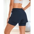 thumbnail image 4 of Stelle Women 2 in 1 Running Shorts High Waisted Athletic Shorts Gym Workout Shorts, 4 of 5