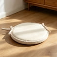 thumbnail image 4 of Thick Round Chair Pad with Ties - Polyester Fabric - 12 Inch, 4 of 5