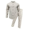 thumbnail image 2 of RUTAYY Men's Outfits Long Sleeve Solid Color Casual Shirts Tops Pants Indoor Outdoor Activities Classic Chic Sets, 2 of 5