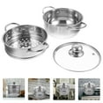 thumbnail image 3 of Siliaire Stainless Steel Stock Pot with Glass Lid, Easy to Clean, 3 of 7