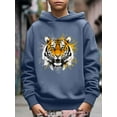 thumbnail image 3 of Boy's Casual Hoodie, Cool Tiger Print Long Sleeve Comfy Trendy Pullover Sweatshirt For Spring Fall Outdoor 5-14, 3 of 8