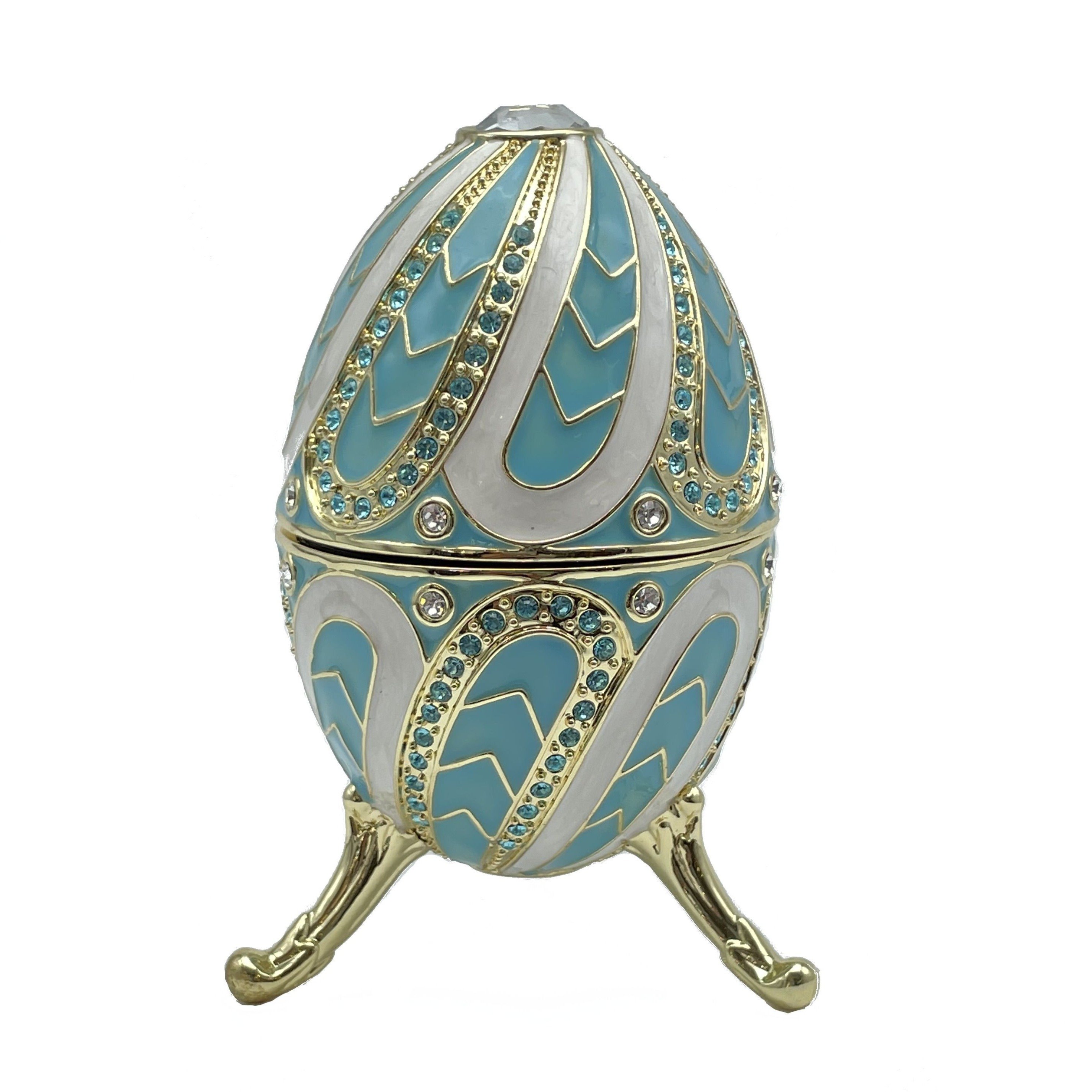 Turquoise Music box Fur Elise by Beethoven Faberge Egg
