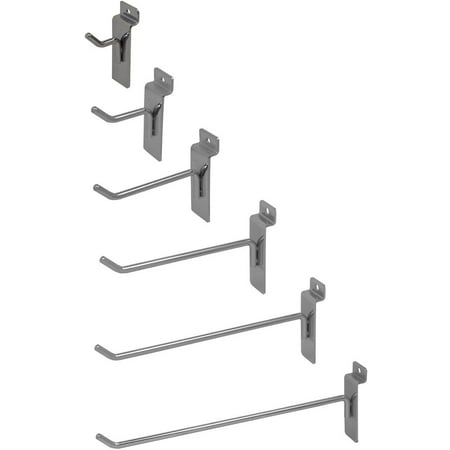 

8 Chrome Slatwall Hooks Slatwall Display Panel Hangers - 10 Pack
