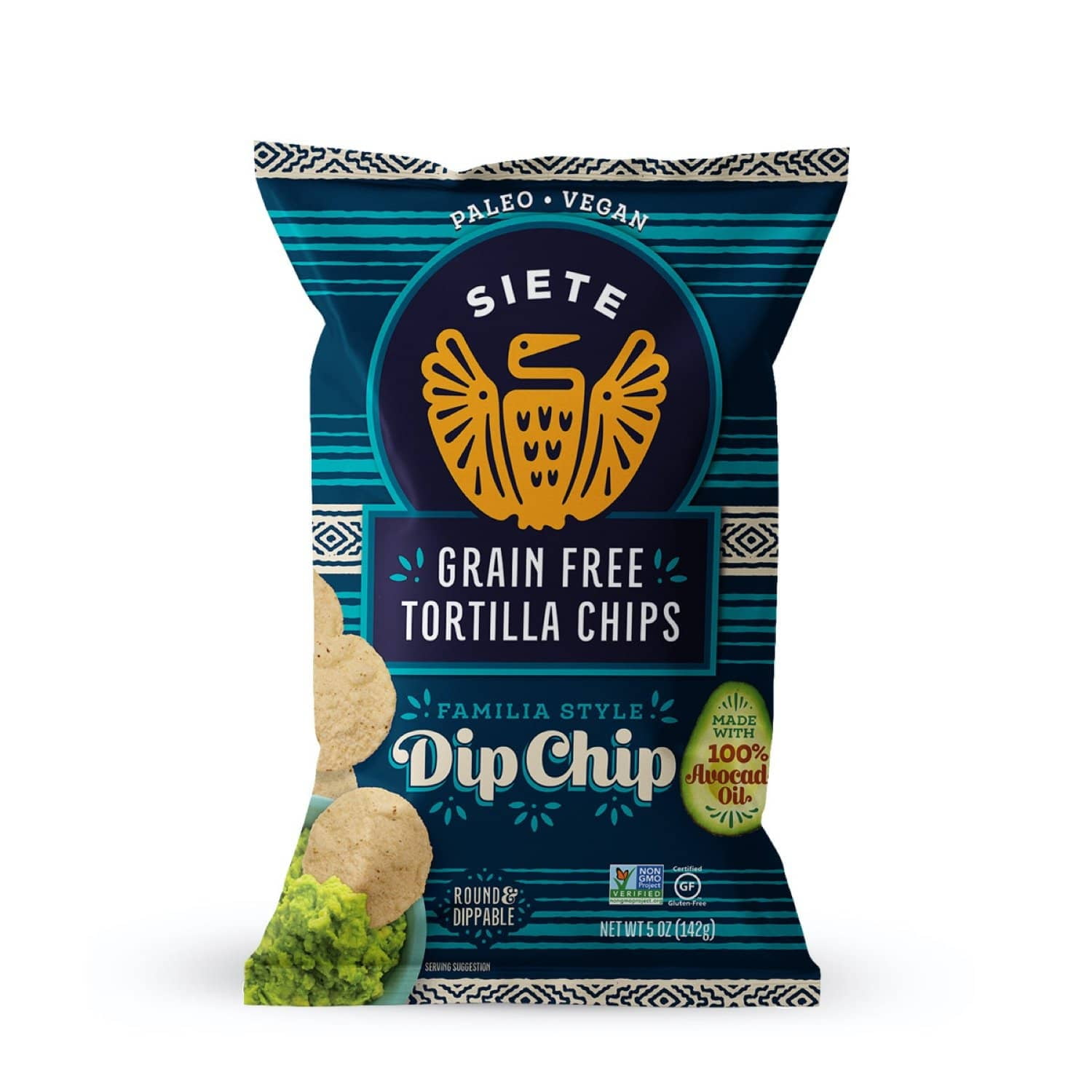 Siete Grain Free Tortilla Chips Family Style Dip Chip 5 oz