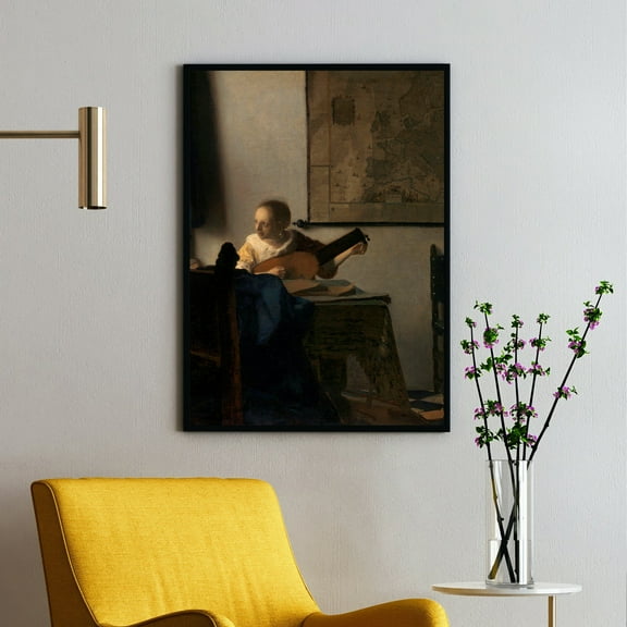 Young Woman with a Lute - ca.1662–1663 | Johannes Vermeer | Premium Fine Art Print | 17th Century Dutch | Baroque, Dutch Golden Age | Portrait | Nature Art