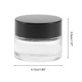 thumbnail image 4 of Unique Bargains 1 Pc Elegant Cream Glass Bottle for Bathroom 0.7oz Black, 4 of 6