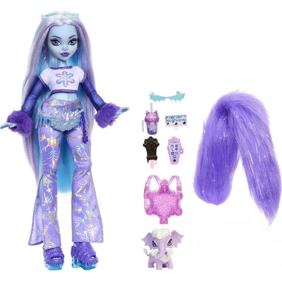 Monster High Poupée Abbey Bominable, vêtements Yéti et access.