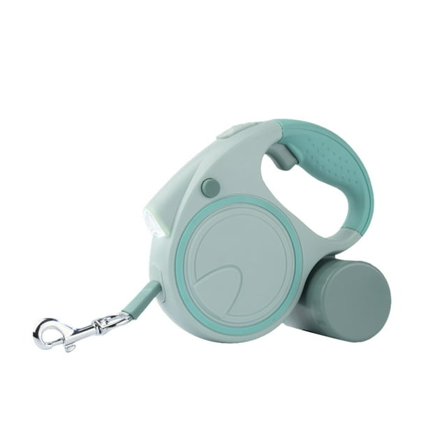16ft Retractable Dog Leash with Light and Poop Bag Dispenser Plastic for Dog Walking