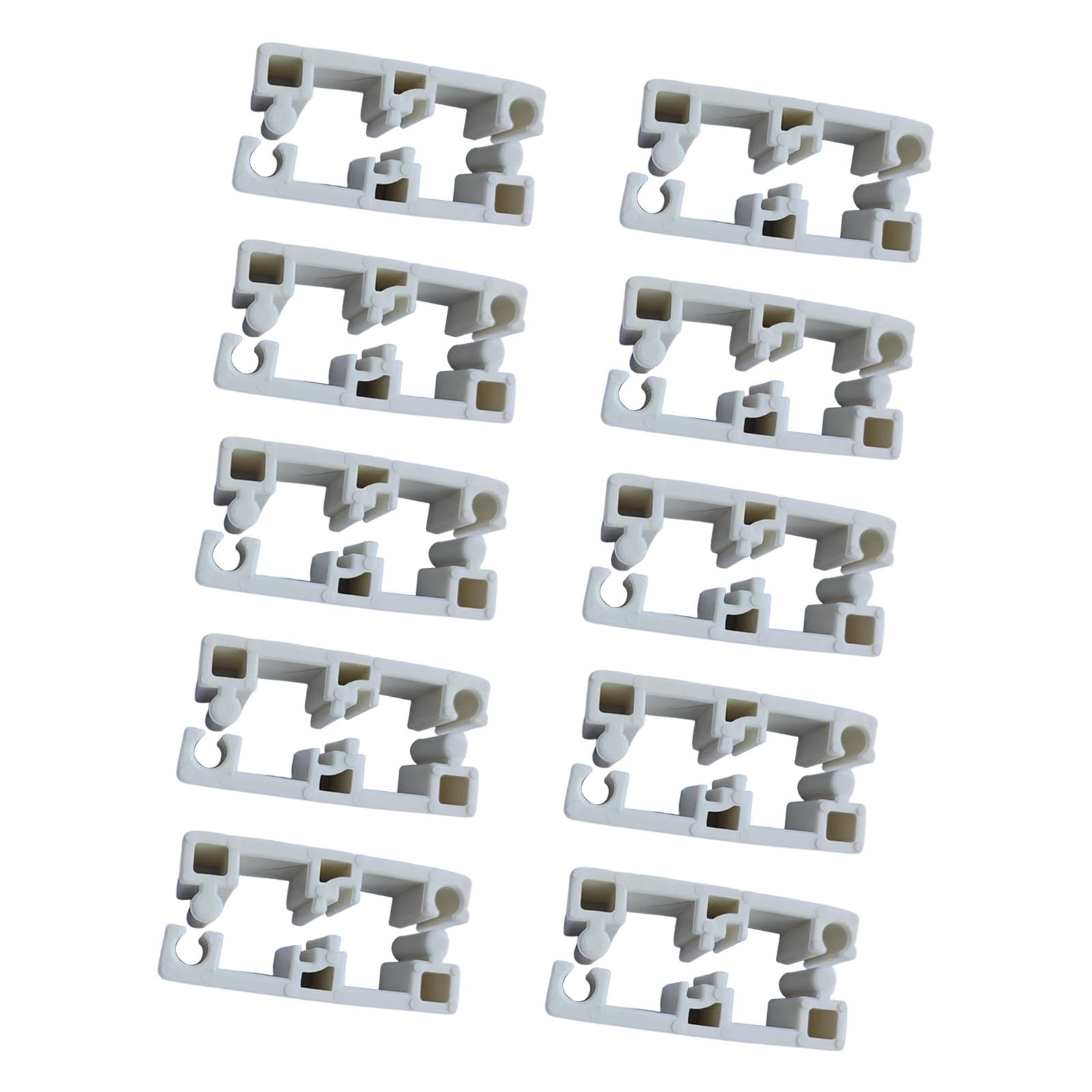 balikha 10 Pieces Pet Fence Clamps Dog Enclosure Accessories Clamp Connector Cat Villas Bird Cages Tube Fixing Buckles Playpen Lock White