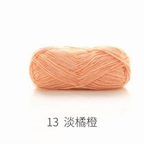 XmhyTop 50G Medium Worsted Weight Wool Yarn (142Yds), Soft Yarn Ideal for Crocheting & Knitting Projects, Light Orange