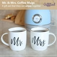 thumbnail image 4 of Triple Gifffted Mr and Mrs Coffee Mugs Couples Gifts Ideas for Christmas Wedding Anniversary Engagement Valentines His Hers Present,husband Wife Him Her Men Women Bride Groom Newlyweds, Ceramic 380ml, 4 of 8