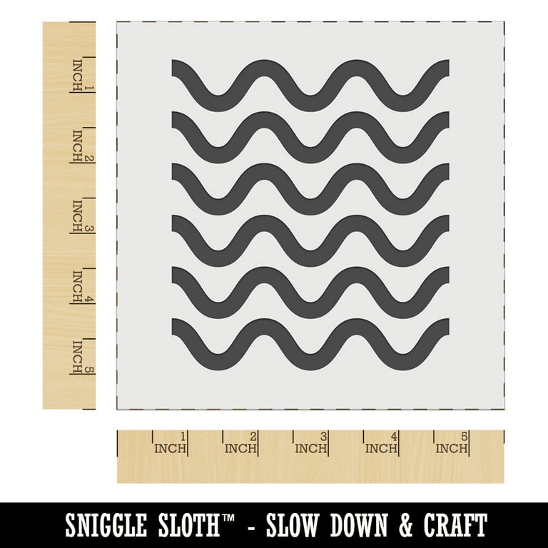 Wavy Line Pattern DIY Cookie Wall Craft Stencil - 5.5 Inch - Walmart.com