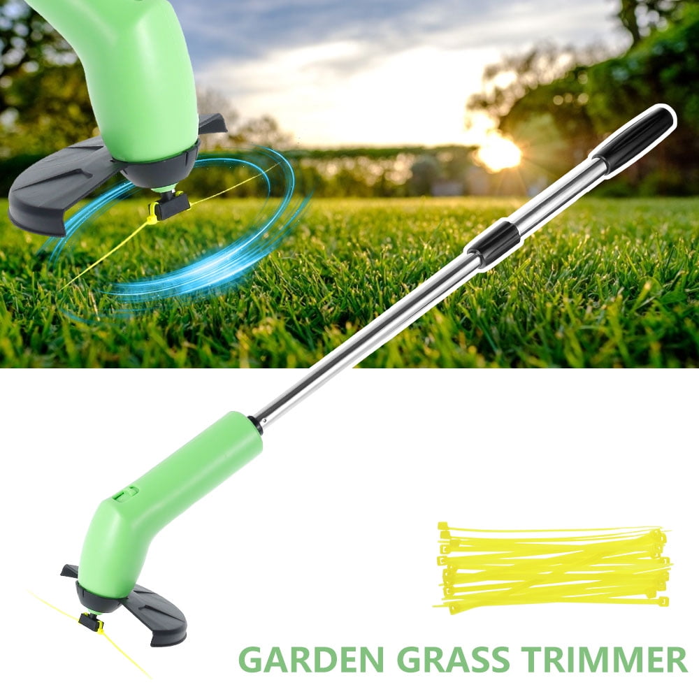 Portable Grass Trimmer Cordless Garden Lawn Weed Eater Cutter Edger Zip Tie Tool