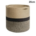 thumbnail image 3 of Cotton Rope Plant Basket Handmade Knitting Plants Flowers Pot with Handle Decorative Natural Storage, 3 of 7