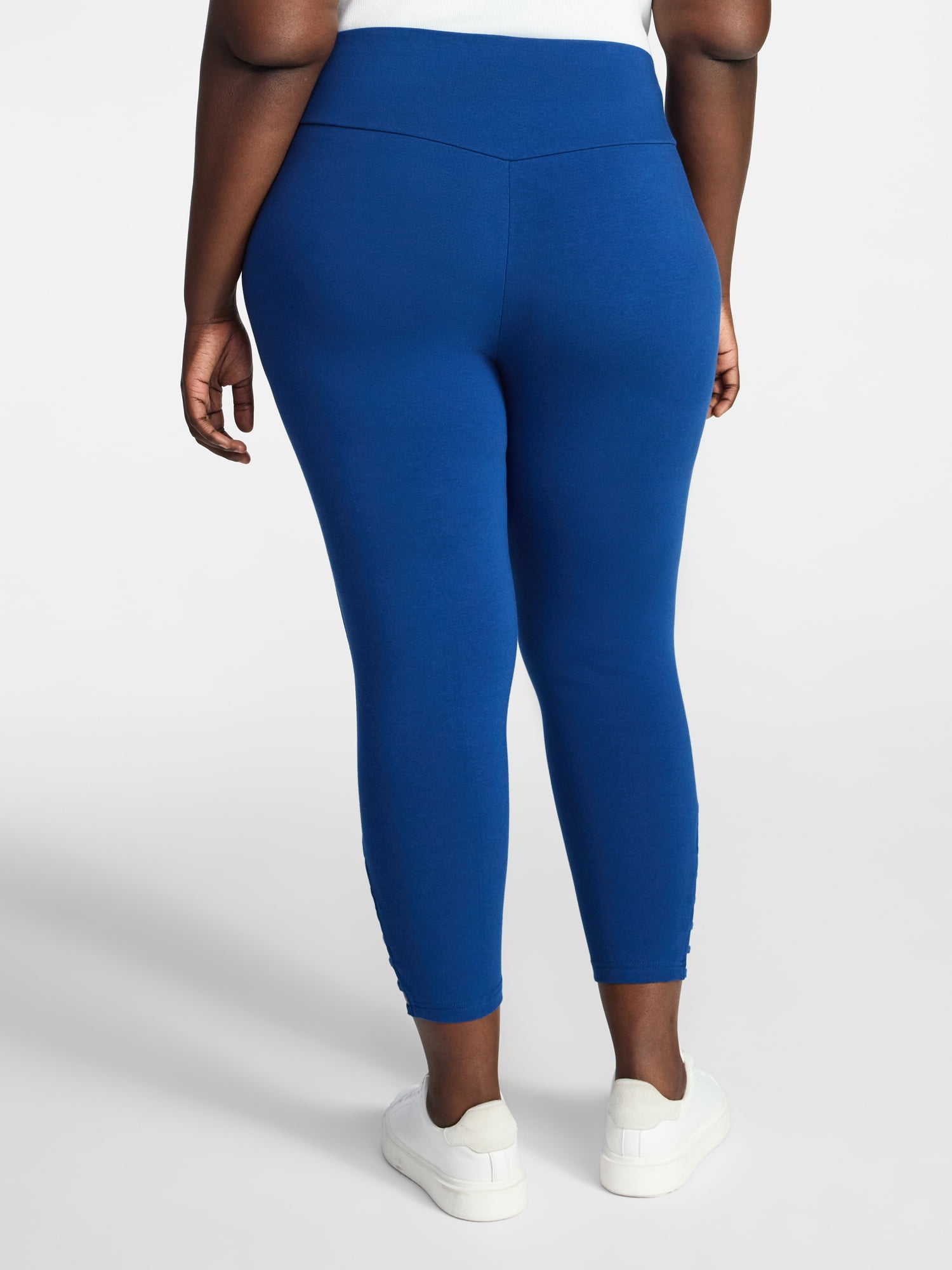 Terra & Sky Women's Plus Size Capri Ladder Leggings, 22" Inseam, Sizes 0X-5X