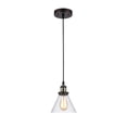 thumbnail image 1 of 7 in. Shade Lighting Manette Industrial-Style 1 Light Rubbed Bronze Ceiling Mini Pendant - Oil Rubbed Bronze, 1 of 1
