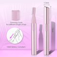 thumbnail image 4 of Recortadora de vello eléctrica para mujeres, recortadora de cejas de precisión a batería, recorta el vello facial sin dolor, afeitadora eléctrica de belleza para cejas, rostro y cuerpo, 4 of 5
