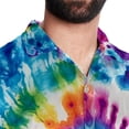 thumbnail image 5 of tie dye73 Men's Short Sleeve Spread Collar Beach Shirts Casual Printed Button Down Unisex Summer Tops, 5 of 6