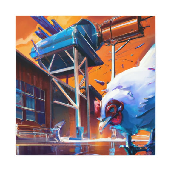 Clucking Chicken Mural - Canvas