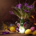 thumbnail image 3 of Moocorvic Light Up Easter Gnomes Plush Stuffed Bunny Easter Basket Stuffers Holiday Party Decorations Birthday Gift Table Decor(Green), 3 of 8