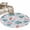 Teal Red, variant on Round Rugs 3Ft, Teal Blue Red Coral Round Area Rug Washable Indoor Throw Carpet, Coastal Nautical Summer Beach Small Non Slip Circle Rug for Bedroom Living Room Home Decor Aesthetic