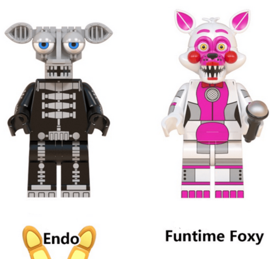 Harbrot Five Nights at Freddy's Action Figures, Halloween Series Five Nights at Freddy's Toys Children's Building Toys Sets 3D Kids Puzzles Halloween Decorations, Building Blocks for Kids Ages 4-8, C