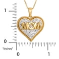 thumbnail image 3 of Crystalogy Women's Mom Yellow Gold Plated Crystal Heart Shaped Pendant Necklace, 3 of 3