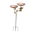 thumbnail image 4 of Baño para pájaros al libre, cuenco de agua para pájaros, elegante, resistente a intemperie, decoración de jardín, de hierro de metal con, 4 of 8